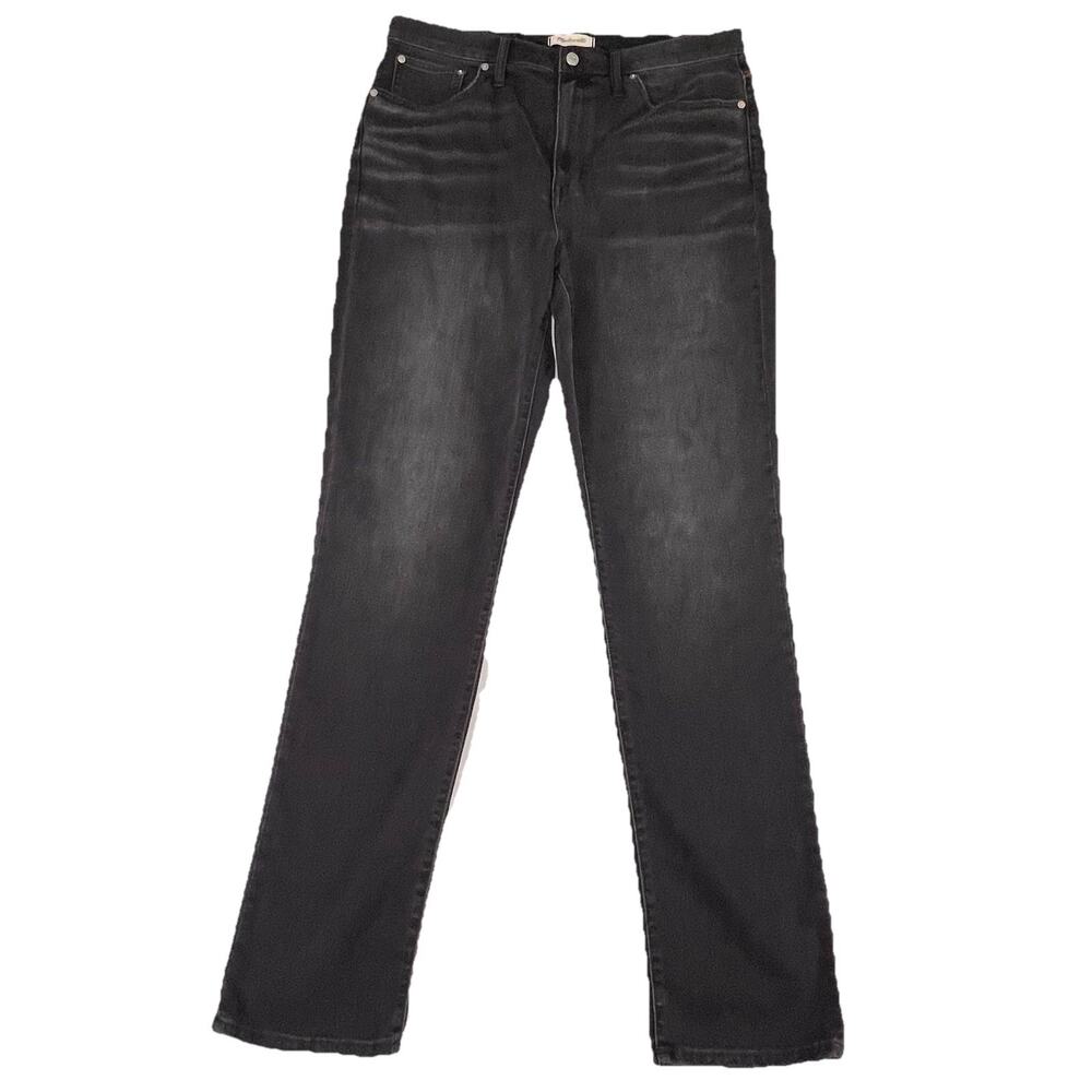 Madewell Jeans Size 32T Tall Black Carbon Wash Denim High-Rise Slim Boyjean NWT